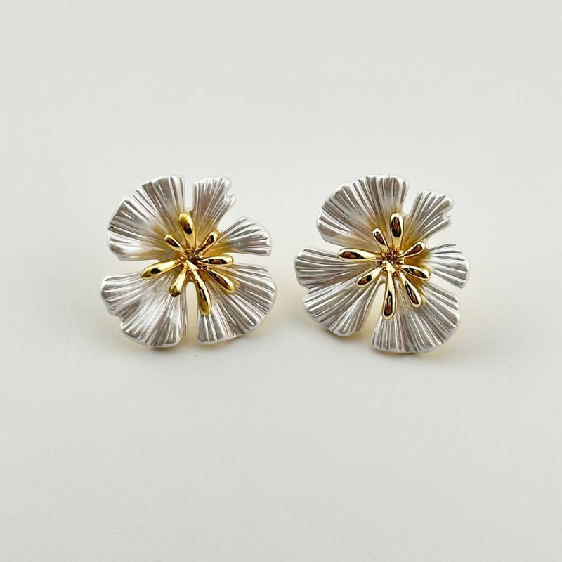 Готовые серьги размер 19мм цвет золото