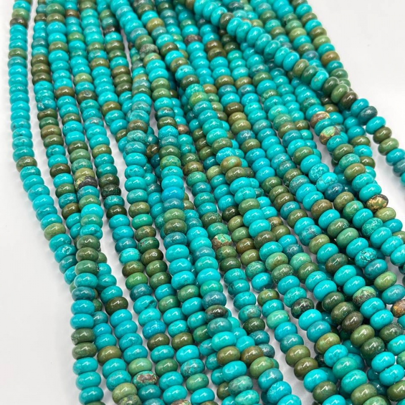 Турквенит рондель размер 8,3*4,7мм натуральный камень