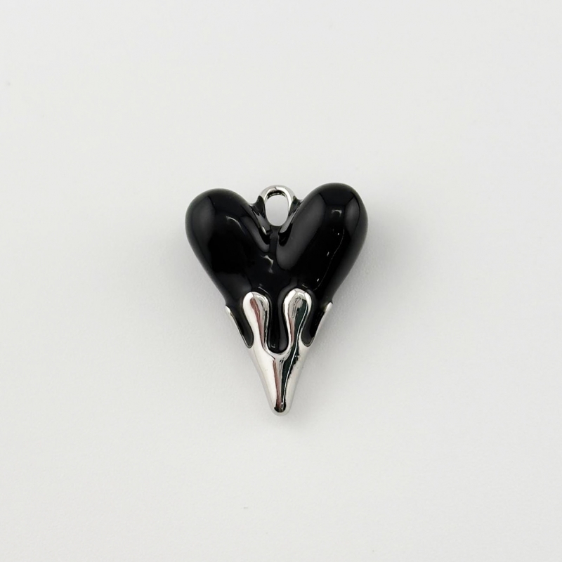 Подвеска сердце из эмали размер 19,6*24,6мм