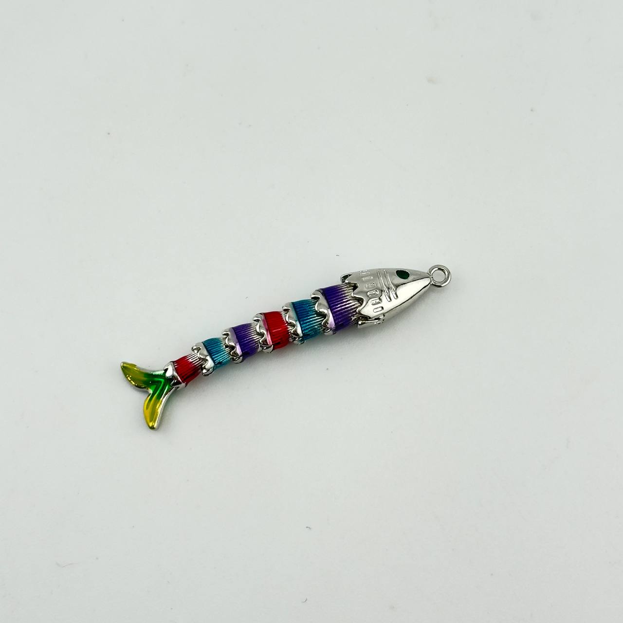 Подвеска рыба размер 7,5*46мм цвет серебро