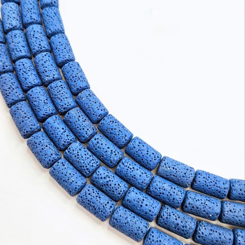 Бусины Вулканическая лава размер 8,5*14мм натуральный камень