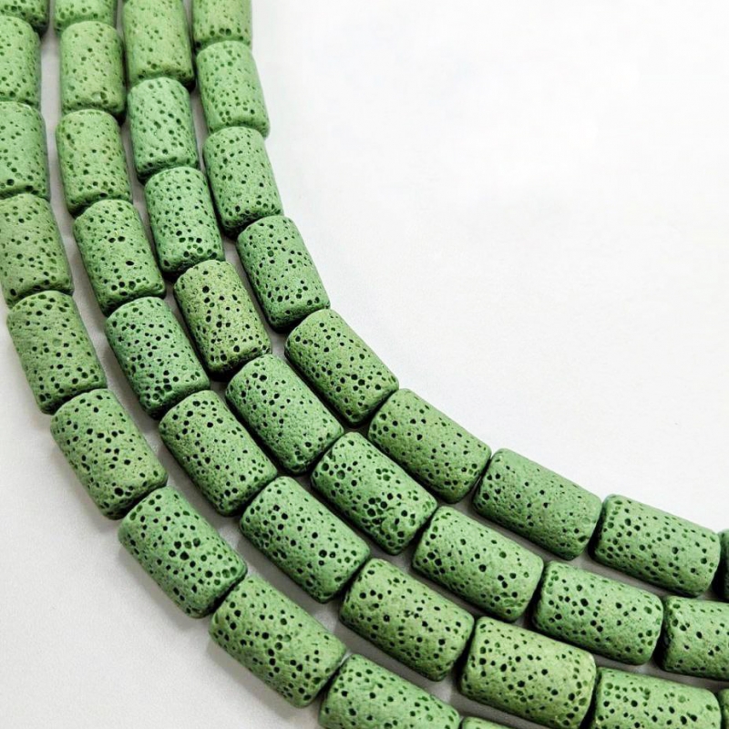 Бусины Вулканическая лава размер 8,5*14мм натуральный камень